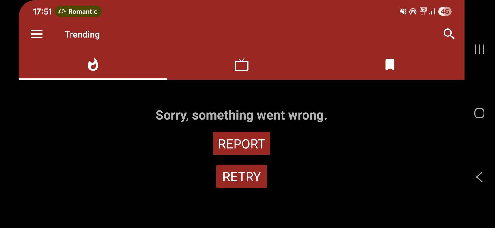 A nice error page of Newpipe